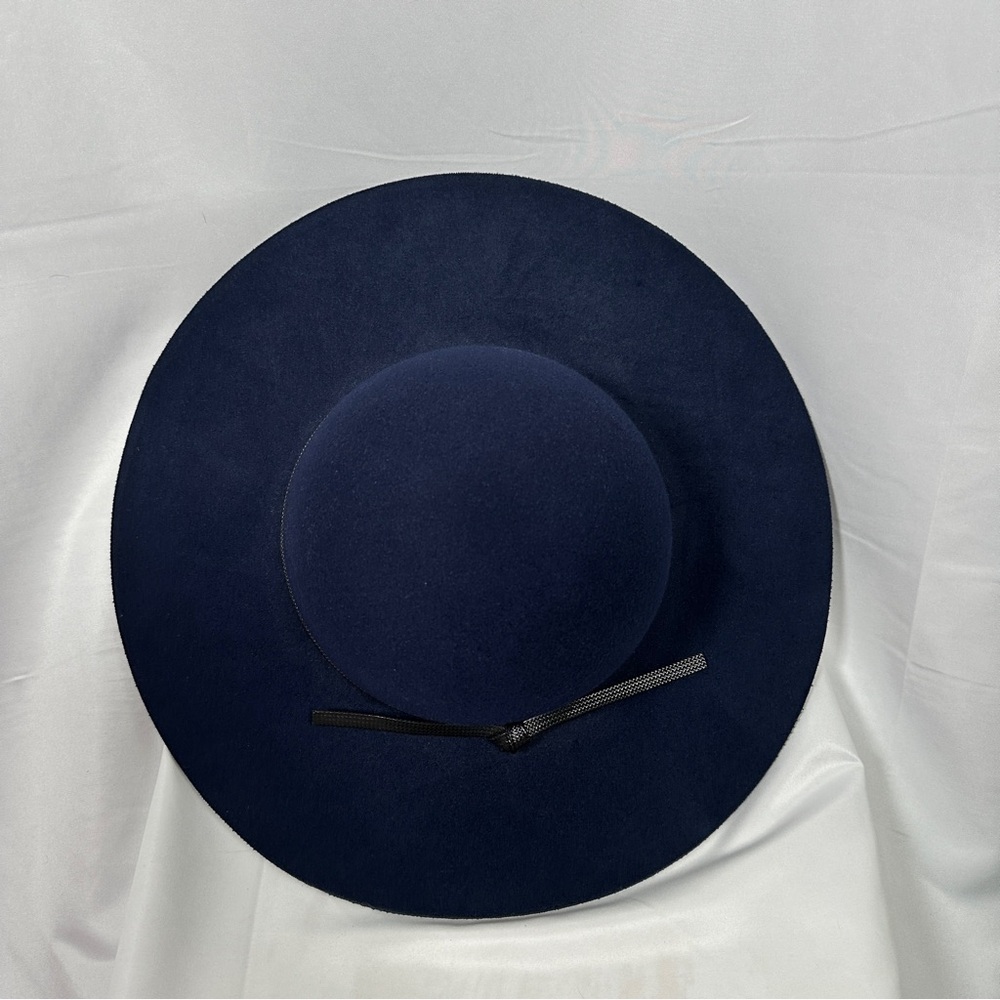 San Diego Hat Co Four Buttons Wool Felt Floppy Fedora Boho Navy O/S Fall Hat - Picture 12 of 12